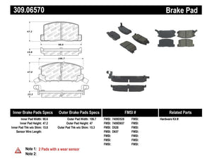 StopTech Performance 1/90-95/00-05 Toyota MR2/Spyder Rear Brake Pads